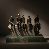 Men In Reflection Bronze & Grey Sculpture
