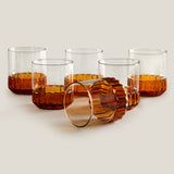 Vienna Amber Glass Set of 4