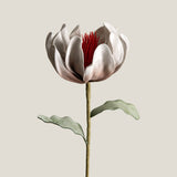 Grey & Red Daffodil Faux Flower