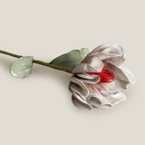 Grey & Red Daffodil Faux Flower