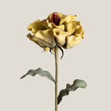 Yellow & Maroon Canna Faux Flower