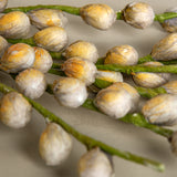 Grey & yellow Berry Branch Foam Flower