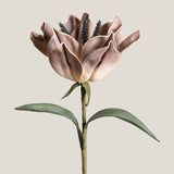 Beige & Grey Hibiscus Faux Flower