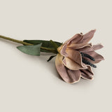 Beige & Grey Hibiscus Faux Flower