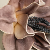 Beige & Grey Hibiscus Faux Flower