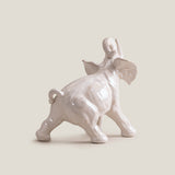 Imperial Elephant Off-White Sculpture