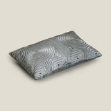 Spiral Blue Embroidered Cushion