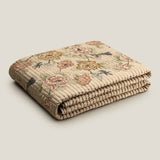 Serena Embroidered Beige Bedspread
