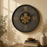 Eclipsa Grey & Black Wall Clock
