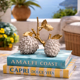 Custard Apple Grey & Gold Decor set of 2