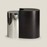Duality Brown & Nickel Side Table