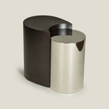Duality Brown & Nickel Side Table