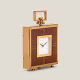 Brooklands Gold & Grey Table Clock