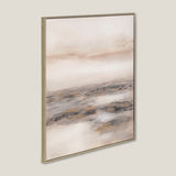 Dune Beige & Grey Framed Canvas
