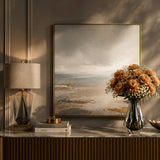 Horizon Green Framed Canvas