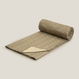 Textus Green & Light Beige Bedspread