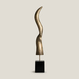 Asembo Antique Gold Horn Decor L