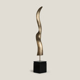 Asembo Antique Gold Horn Decor L
