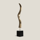 Asembo Antique Gold Horn Decor L