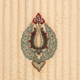 Ornate Beige Bedspread