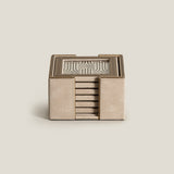 Aurum Beige & Gold Coasters Set of 6