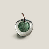 Mottle Green Glass Apple Decor