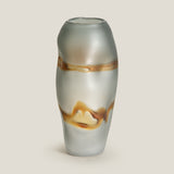 Stria Grey Glass Vase