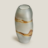 Stria Grey Glass Vase