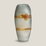 Stria Grey Glass Vase