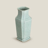 Ming Blue Embossed Vase