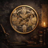 Chronicle Grey & Gold Wall Clock