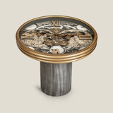 Chronicle Grey & Gold Clock Tables Set of 2