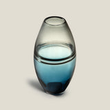 Lagoon Blue Grey Glass Vase