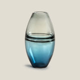 Lagoon Blue Grey Glass Vase
