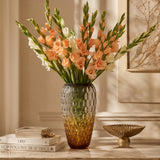Topaza Amber Grey Glass Vase