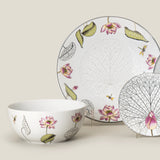 Tranquil Multicolor & Platinum Porcelain Dinner Set