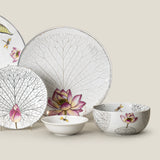 Tranquil Multicolor & Platinum Porcelain Dinner Set
