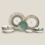 Miran Beige & Gold Porcelain Dinner Set