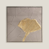 Gilded Ginkgo Leaf Canvas