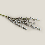 Beige & Blue Berry Branch Foam Flower