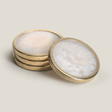 Ambrocia Gold & Ivory Coaster Set of 4