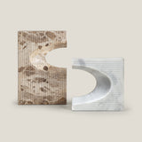 Cambre Beige & White Abstract Decor Set of 2