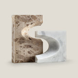 Cambre Beige & White Abstract Decor Set of 2