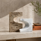 Cambre Beige & White Abstract Decor Set of 2