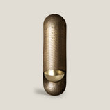 Agape Antique Gold Candle Holder Set