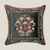 Valmont Blue Embroidered Cushion Cover