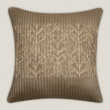 Reverie Brown Embroidered Big Pillow Cover
