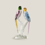 Songbirds Blue & Pink Crystal Sculpture