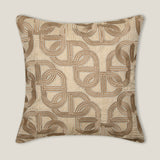 Dune Beige Embroidered Cushion Cover