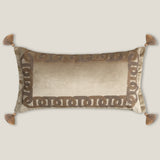 Haven Beige Embroidered Cushion Cover